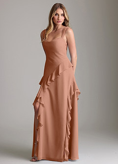 Azazie Sloane Bridesmaid Dresses Bronzer A-Line Sweetheart Neckline Chiffon Dress image1