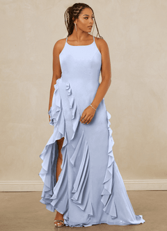 Christian Siriano Bridal for Azazie 1006 Brautjungfernkleider Meerjungfrau-Linie Gestreift Chiffon Kleid Eis image10