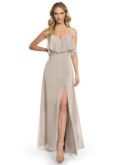 Azazie Jean Bridesmaid Dresses Frost A-Line Chiffon Convertible Dress image1
