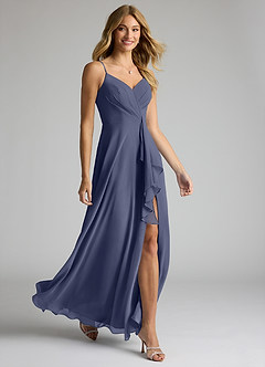 Azazie Akita Bridesmaid Dresses Stormy A-Line Chiffon Dress image2