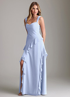 Azazie Sloane Bridesmaid Dresses Ice A-Line Sweetheart Neckline Chiffon Dress image1