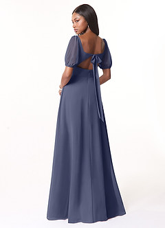 Azazie Alani Bridesmaid Dresses Stormy A-Line Square Neckline Chiffon Dress image2