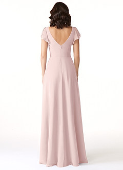 Azazie Omari Bridesmaid Dresses Blushing Pink A-Line Chiffon Dress image5