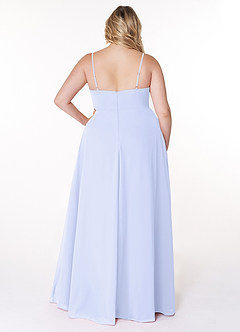 Azazie Moira Bridesmaid Dresses Lavender A-Line Scoop Chiffon Dress image9