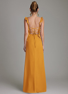 Azazie Jessamine 신부 들러리 드레스 인어 코르셋 쉬폰 바닥 길이 드레스 image7