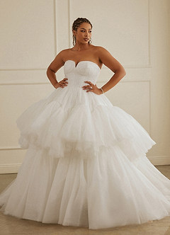 Christian Siriano Bridal for Azazie 2007 Wedding Dresses Diamond White Ball-Gown Sequins Tulle Dress image11