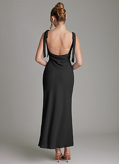 Azazie Luddie 신부 들러리 드레스 인어 절하다 쉬폰 발목 길이 드레스 image5