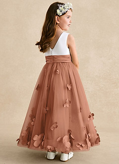 Azazie Vi Flower Girl Klänningar Klänning A-Line i Tyll Ärmlös image4