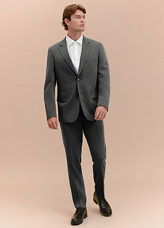 front William Charcoal Comfort Blend Suit Jacket