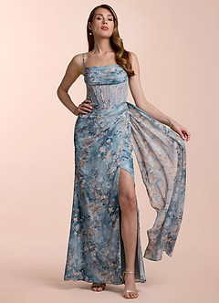 Maxi jurk Kiara Poederblauw image3