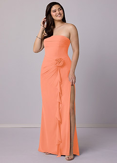 Barbie ♥ Azazie Bridesmaid Dresses Sunset Sheath Strapless Chiffon Convertible Dress image7