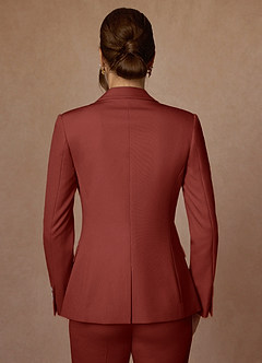 front Kennedy Terracotta Structured Stretch Pants Suit