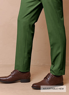 front James Olive Structured Stretch Suit
