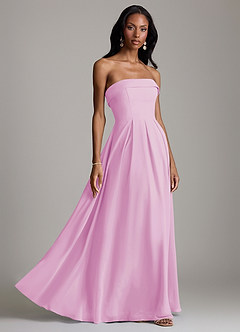 Azazie Lucienne Bridesmaid Dresses Candy Pink A-Line Strapless Chiffon Convertible Dress image6