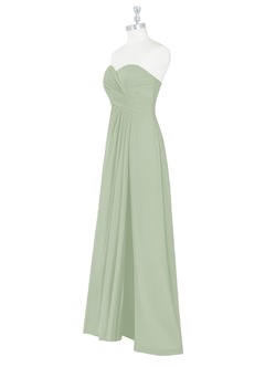 Azazie Arabella Allure Robes de demoiselle d'honneur Robe Trapèze Convertible en Mousseline de soie Encolure en Forme de Cœur Vert Sauge image11