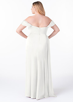 Azazie Amyra Šaty pre družičky Morská panna Z ramena Strečový satén Dĺžka podlahy Šaty image10