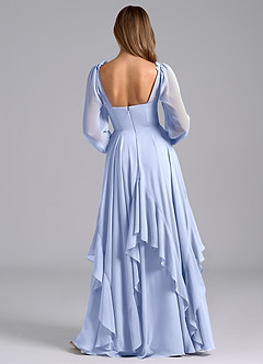 Azazie Karan Bridesmaid Dresses Ice A-Line Long Sleeve Chiffon Dress image2