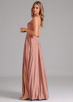 Azazie Tyla Bridesmaid Dresses Rosette A-Line Sweetheart Neckline Stretch Satin Dress image7