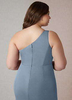 Azazie Jhene Schlussverkauf Etui One-Shoulder Gittergewebe Kleid Vintage Mauve image12