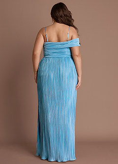 Robe Longue Bleu Poussiéreux Isolde image8