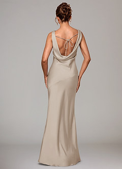 Azazie Rylina Bridesmaid Dresses Frost Mermaid Stretch Satin Dress image5