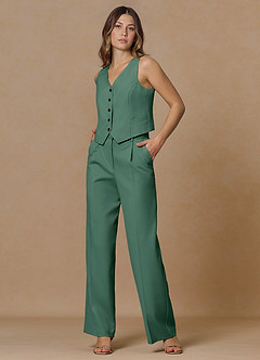 front Rowan Eukalyptus Hochwertiger zweiteiliger Performance-Anzug aus hochwertigem Gewebe