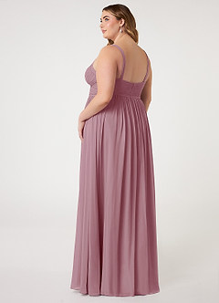 Azazie Chanel Bridesmaid Dresses Vintage Mauve A-Line Pleated Chiffon Dress image9