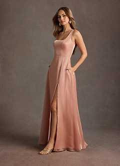 Angelique Apricot Pleated Gown image3