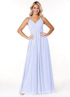 Azazie Ashia Final Sale Lavender A-Line Pleated Chiffon Dress image1