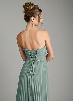 Azazie Tempest At-home Try On Dresses Agave Empire Corset Chiffon Convertible Dress image9