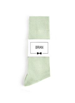 front Men's Dress Socks with Custom Label