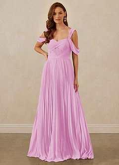 Christian Siriano Bridal for Azazie 1013 Bridesmaid Dresses Candy Pink A-Line Off the Shoulder Chiffon Dress image8