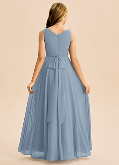 Azazie Mannie Junior Linia A Pofałdowany Szyfon Asymetryczny Młodsza druhna Sukienka image2