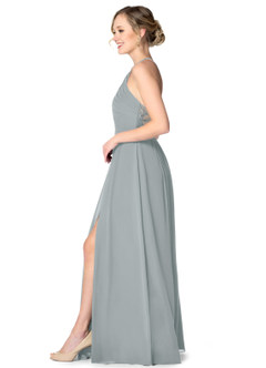 Azazie Ginger Allure Bridesmaid Dresses A-Line Lace Chiffon Floor-Length Dress image3