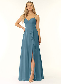 Azazie Naeem Bridesmaid Dresses Bermuda A-Line V-Neck Ruffle Chiffon Dress image1