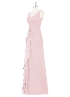 Azazie Julianna Brautjungfernkleider A-Linie Chiffon Kleid Zartrosa image7
