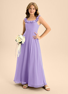 Azazie Callie Junior Tahiti A-Line Ruched Chiffon Dress image6