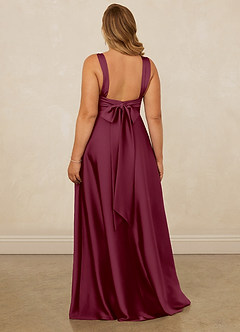 Christian Siriano Bridal for Azazie 1001 Bridesmaid Dresses Mulberry A-Line Sweetheart Neckline Stretch Satin Dress image12