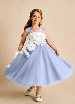 Azazie Dovey Robe Demoiselle D'honneur Fillette Robe Princesse en Tulle Arc Eis image4