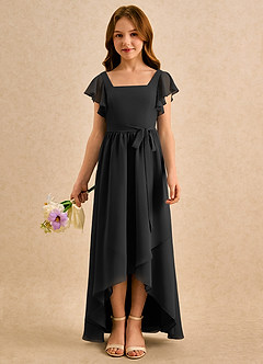Azazie Milly Girls Formal Flower Girl Klänningar Klä A-Line i Chiffong Plisserad image3