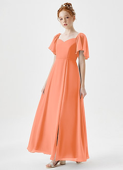 Azazie Chloe Junior Sunset A-Line Sweetheart Neckline Chiffon Dress image3