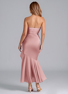 Azazie Danie Bridesmaid Dresses Dusty Rose Sheath Strapless Chiffon Dress image6