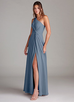 Azazie Brooke Bridesmaid Dresses Twilight A-Line One Shoulder Chiffon Dress image5