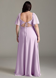 Azazie Chloe At-home Try On Dresses Terracotta A-Line Sweetheart Neckline Chiffon Dress image8