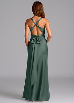 Azazie Hati Brudtärnklänningar Klä av Sjöjungfru i Stretch Satin Havsmossa image7