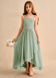 Azazie Twilight Dance Junior Formal Flower Girl Klänningar Klä A-Line i Chiffong Plisserad image4