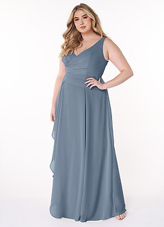 Azazie Kori Final Sale Twilight A-Line Pleated Chiffon Dress image8