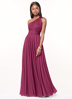 Azazie Charlize Jurken voor bruidsmeisjes Jurk van Mesh met A-Lijn One-Shoulder Moerbei image1