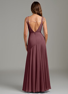 Azazie Dawn Bridesmaid Dresses Sangria Mermaid Pleated Chiffon Dress image5