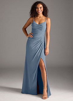 Azazie Deandra Bridesmaid Dresses Twilight Mermaid Pleated Chiffon Dress image1